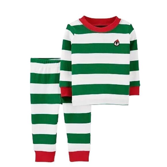 NWT Bundle of 2 Holiday 2-Piece Bodysuit Skirtall Set and Pajama Set in Size 3M - Picture 3 of 9